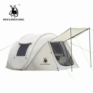 3-4 People Automatic Outdoor Tent Outdoor Large Camping Rainproof Tent Waterproof Throwing Pop Up Quick Open Throw Fast Tent