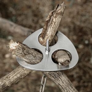 New Outdoor BBQ Detachable Tripod Shelf Adjustable Camping Fire Grill Hanging Pot Set Camping Tool Portable Stainless Steel