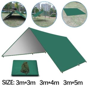 Outdoor Camping Tarp, Camping Tarpaulin Awning, Lightweight UV Resistant and PU 3000mm Waterproof Rainproof Tarpaulin Shelter