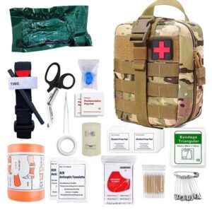 Survival Gear and Equipment Survival Kit First Aid Medical Kit Pouch Emergency Survival Gear for Molle Car Travel Hiking camping