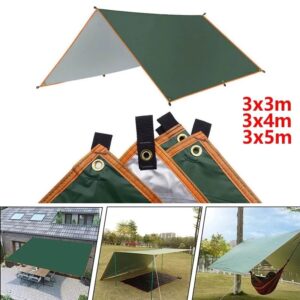 Ultralight Canvas Garden Canopy, Waterproof Sunshade, Camping Hammock, Sun Shelter, for Beach and Outdoor,3x5m 4x3m, 3x3m